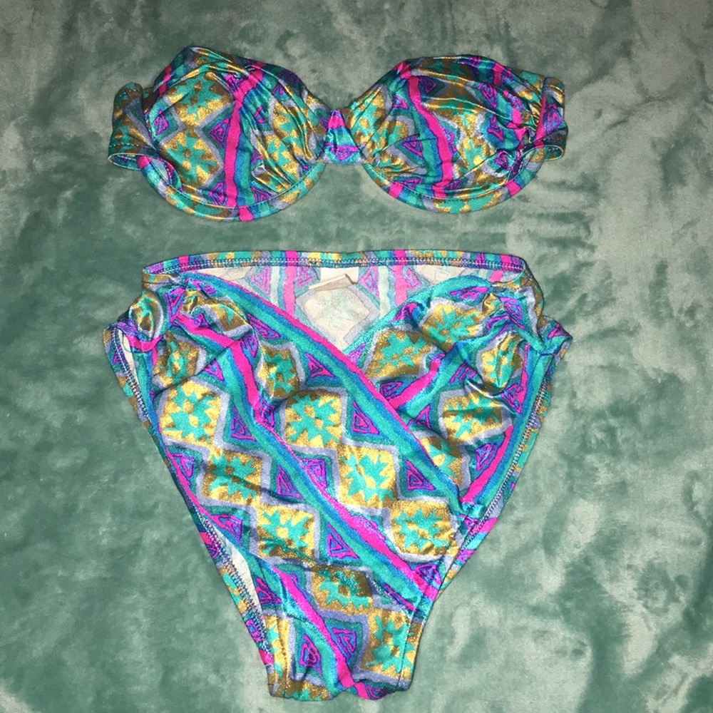 VTG Jantzen High cut Bandeau Top Swimsuit
